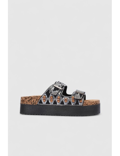 Mules à double sangle avec...