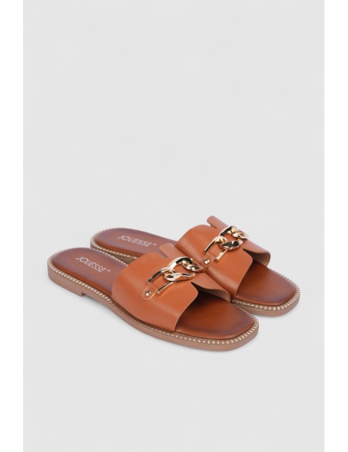 Mules avec bijou doré sur...
