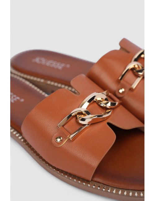 Mules avec bijou doré sur...