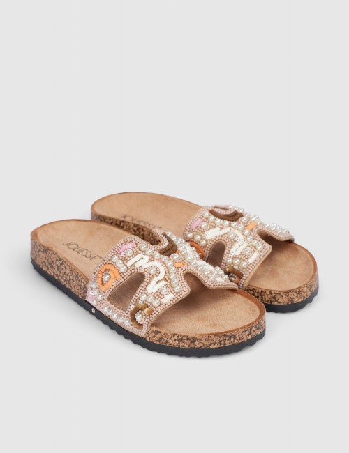 Mules à bride croisée avec...
