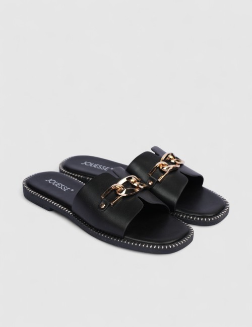 Mules avec bijou doré sur...