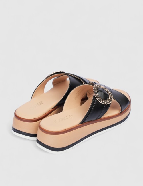 Mules femme noires avec...