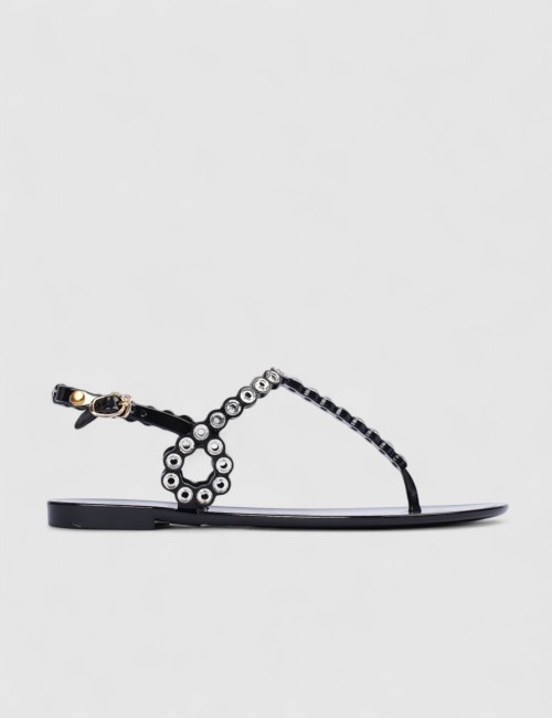 Nu-pieds à bijoux argentées...