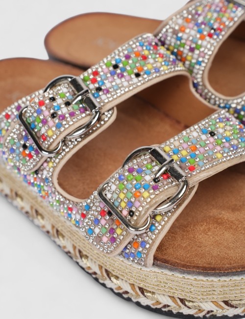 Mules à deux brides avec...