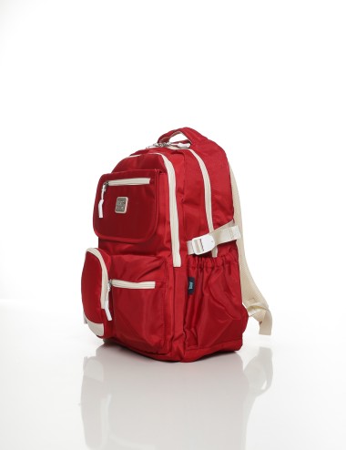 Cette image contient Sac à Dos Scolaire Rouge Multi Poches chez Joliesse. à 109,99 TND en Tunisie. L'hexa de l'arrière plan est 