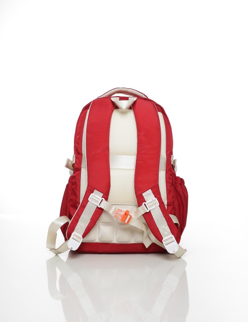 Cette image contient Sac à Dos Scolaire Rouge Multi Poches chez Joliesse. à 109,99 TND en Tunisie. L'hexa de l'arrière plan est 