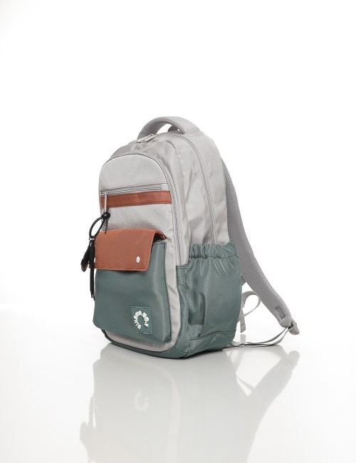 Cette image contient Sac à Dos Scolaire Gris et Noir chez Joliesse. à 119,99 TND en Tunisie. L'hexa de l'arrière plan est #E7E7E