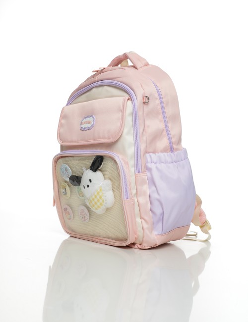 Cette image contient Sac à Dos Enfant avec Poche Transparente et Peluche chez Joliesse. à 119,99 TND en Tunisie. L'hexa de l'arr
