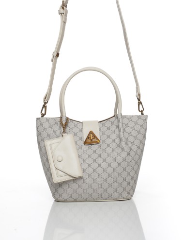 Cette image contient Sac à Main Imprimé avec Pochette Assortie chez Joliesse. à 119,99 TND en Tunisie. L'hexa de l'arrière plan 