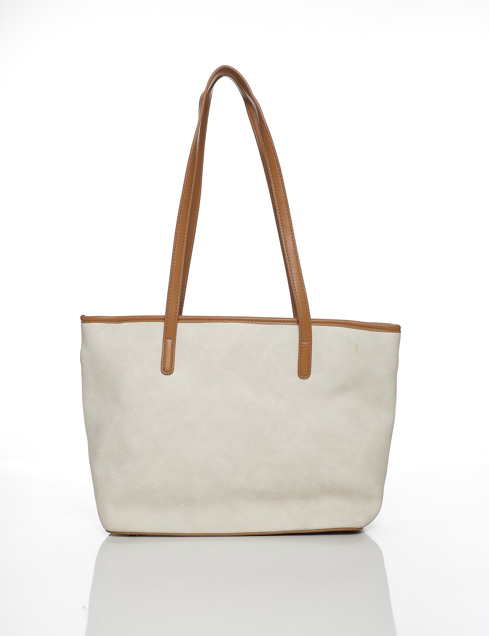 Cette image contient Grand Sac Cabas Bicolore avec Anses Longues chez Joliesse. à 129,99 TND en Tunisie. L'hexa de l'arrière pla