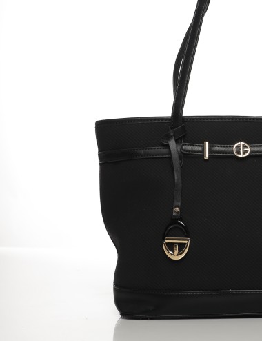 Cette image contient Grand Sac Cabas Bicolore avec Anses Longues chez Joliesse. à 129,99 TND en Tunisie. L'hexa de l'arrière pla