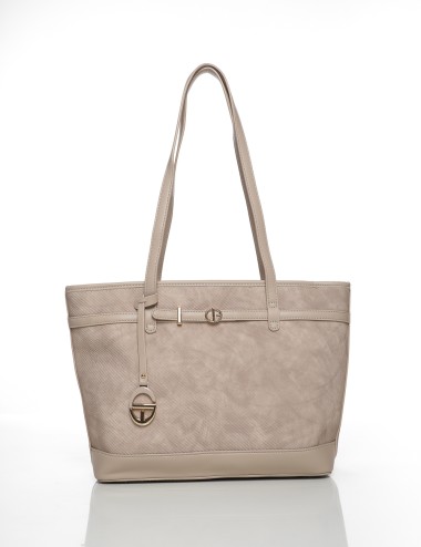 Cette image contient Grand Sac Cabas Bicolore avec Anses Longues chez Joliesse. à 129,99 TND en Tunisie. L'hexa de l'arrière pla