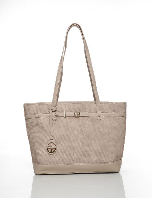Cette image contient Grand Sac Cabas Bicolore avec Anses Longues chez Joliesse. à 129,99 TND en Tunisie. L'hexa de l'arrière pla