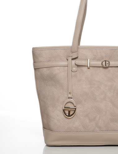 Cette image contient Grand Sac Cabas Bicolore avec Anses Longues chez Joliesse. à 129,99 TND en Tunisie. L'hexa de l'arrière pla