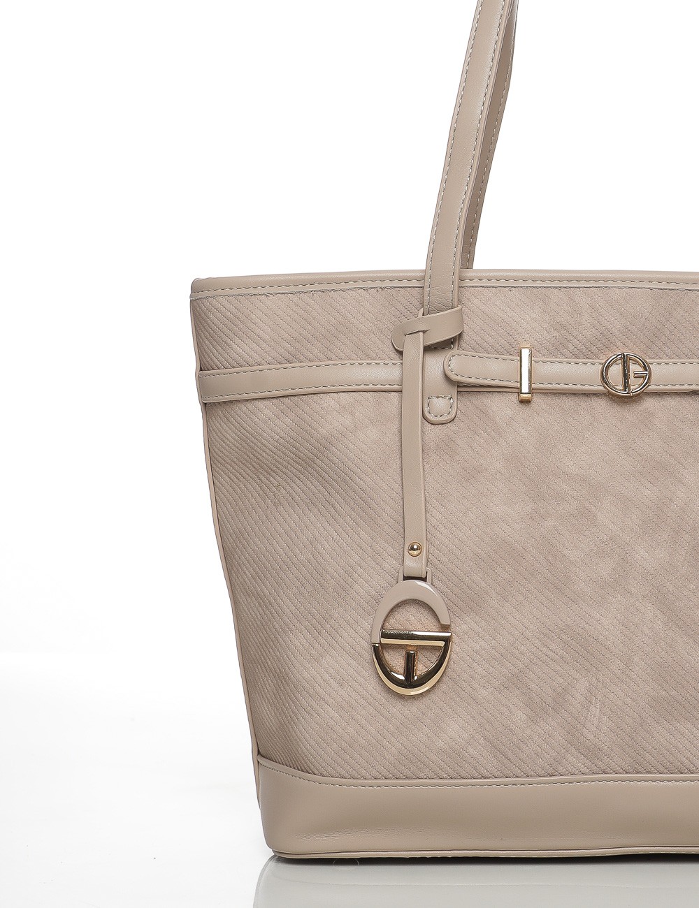 Cette image contient Grand Sac Cabas Bicolore avec Anses Longues chez Joliesse. à 129,99 TND en Tunisie. L'hexa de l'arrière pla