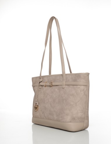 Cette image contient Grand Sac Cabas Bicolore avec Anses Longues chez Joliesse. à 129,99 TND en Tunisie. L'hexa de l'arrière pla