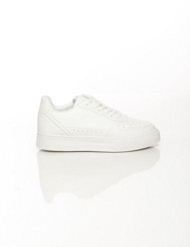Cette image contient Baskets classiques unisexes blanches et noires chez Joliesse. à 79,99 TND en Tunisie. L'hexa de l'arrière p