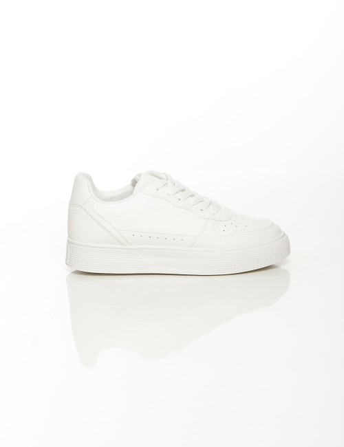 Cette image contient Baskets classiques unisexes blanches et noires chez Joliesse. à 79,99 TND en Tunisie. L'hexa de l'arrière p