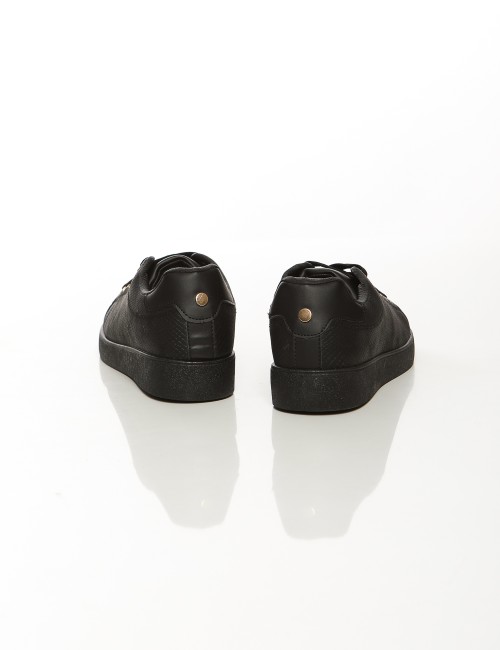 Cette image contient Baskets basses classiques, Noir et Blanc chez Joliesse. à 79,99 TND en Tunisie. L'hexa de l'arrière plan es
