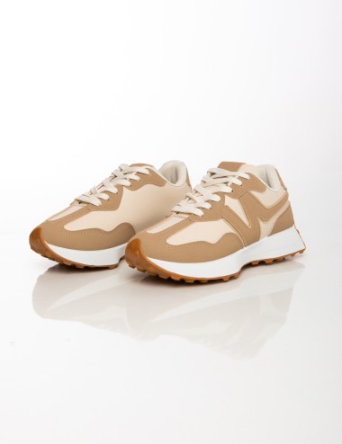 Cette image contient Baskets femme Beige Bordeaux, Gris ou Kaki chez Joliesse. à 79,99 TND en Tunisie. L'hexa de l'arrière plan 