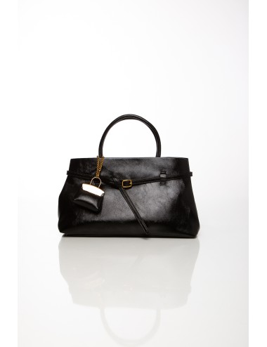Cette image contient Sac à main noir en simili cuir avec cadenas décoratif chez Joliesse. à 129,99 TND en Tunisie. L'hexa de l'a