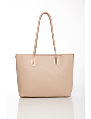 Cette image contient Sac cabas beige en simili cuir avec anses longues chez Joliesse. à 129,99 TND en Tunisie. L'hexa de l'arriè