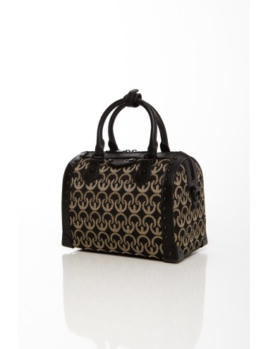 Cette image contient Sac bowling noir et beige à motifs avec bandoulière chez Joliesse. à 159,99 TND en Tunisie. L'hexa de l'arr