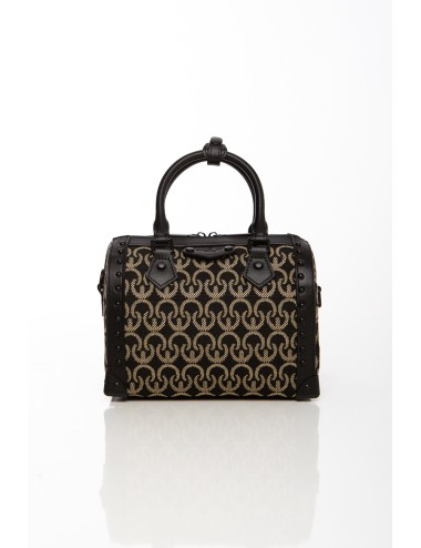 Cette image contient Sac bowling noir et beige à motifs avec bandoulière chez Joliesse. à 159,99 TND en Tunisie. L'hexa de l'arr
