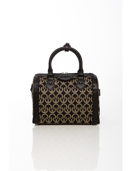 Cette image contient Sac bowling noir et beige à motifs avec bandoulière chez Joliesse. à 159,99 TND en Tunisie. L'hexa de l'arr