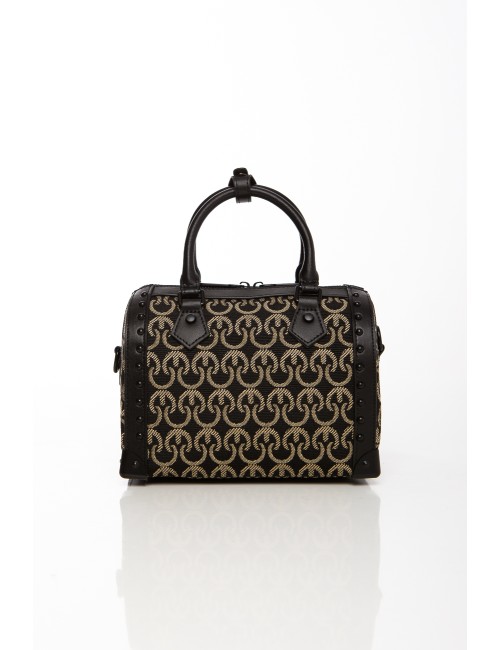 Cette image contient Sac bowling noir et beige à motifs avec bandoulière chez Joliesse. à 159,99 TND en Tunisie. L'hexa de l'arr