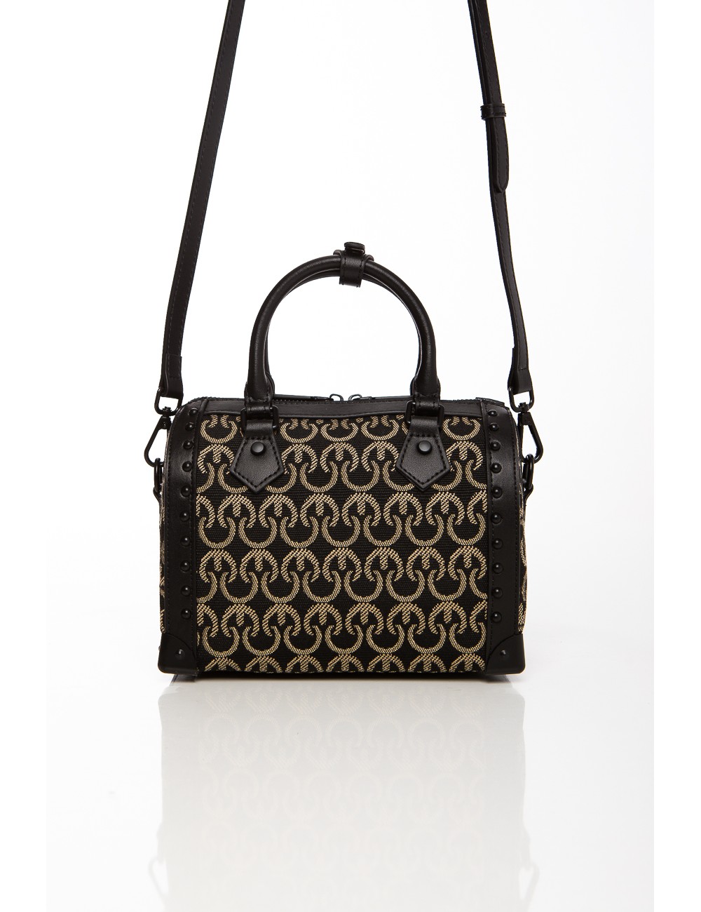 Cette image contient Sac bowling noir et beige à motifs avec bandoulière chez Joliesse. à 159,99 TND en Tunisie. L'hexa de l'arr