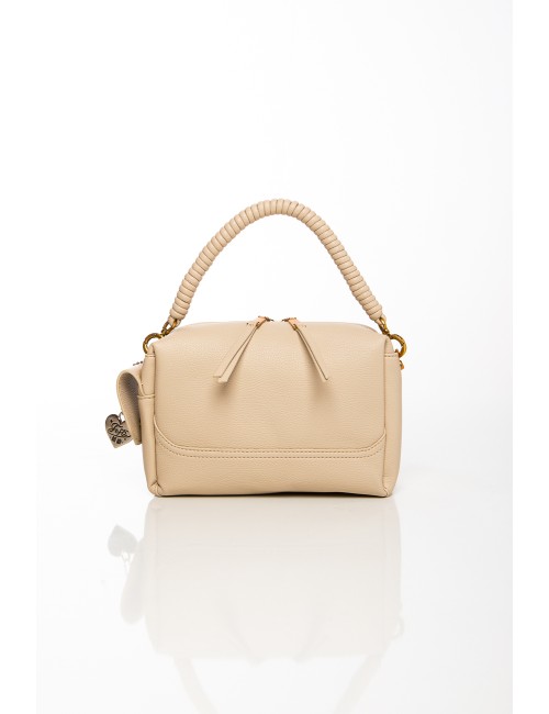 Cette image contient Sac beige à poignée tressée et bandoulière amovible chez Joliesse. à 109,99 TND en Tunisie. L'hexa de l'arr