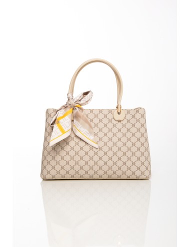 Cette image contient Sac à main élégant motif géométrique avec foulard décoratif chez Joliesse. à 129,99 TND en Tunisie. L'hexa 