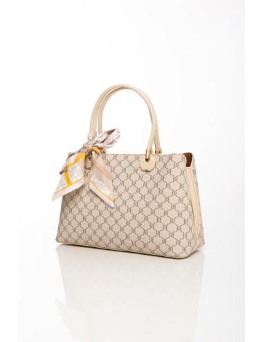 Cette image contient Sac à main élégant motif géométrique avec foulard décoratif chez Joliesse. à 129,99 TND en Tunisie. L'hexa 