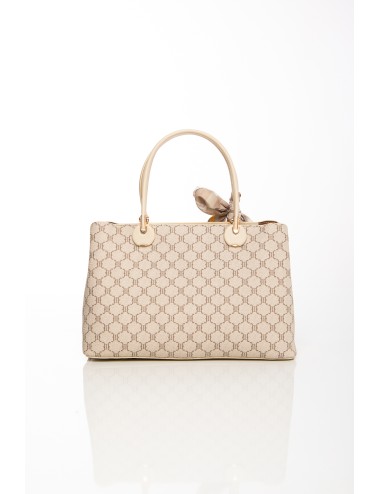 Cette image contient Sac à main élégant motif géométrique avec foulard décoratif chez Joliesse. à 129,99 TND en Tunisie. L'hexa 
