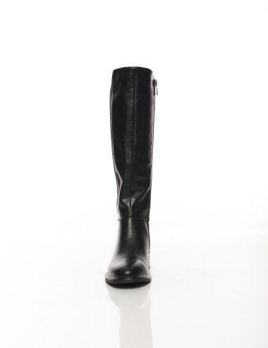 Cette image contient Bottes hautes noires à talon bas carré chez Joliesse. à 189,99 TND en Tunisie. L'hexa de l'arrière plan est