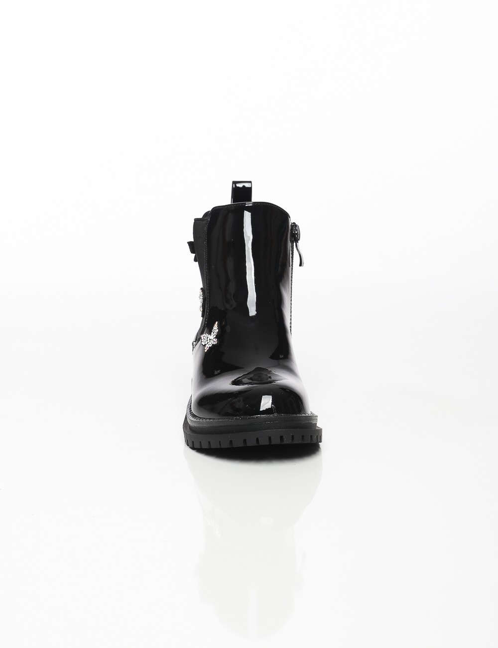 Cette image contient Bottines Vernies Papillons Strass chez Joliesse. à 109,99 TND en Tunisie. L'hexa de l'arrière plan est #E7E