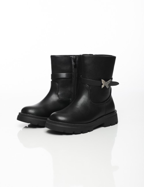 Cette image contient Bottines Papillon Métallique chez Joliesse. à 109,99 TND en Tunisie. L'hexa de l'arrière plan est #E7E7E7