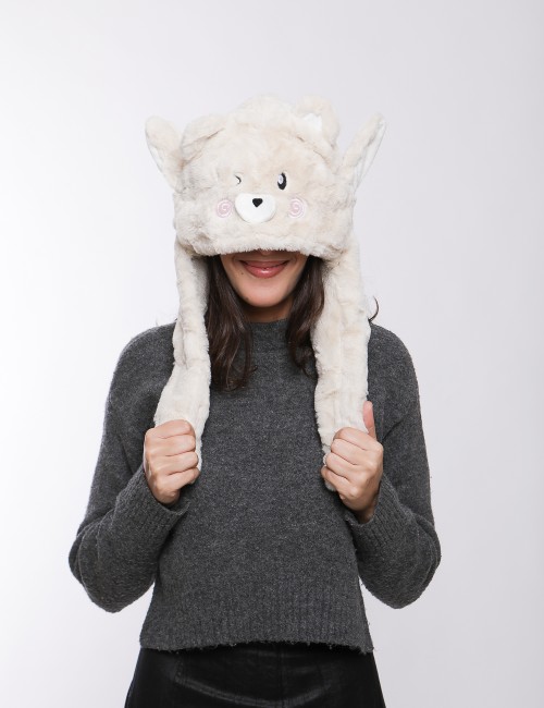 Bonnet à oreilles ourson