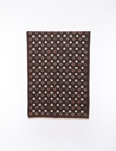 Cette image contient Écharpe pour femme imprimé chez Joliesse. à 64,99 TND en Tunisie. L'hexa de l'arrière plan est #E7E7E7