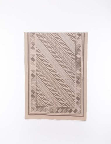 Cette image contient écharpe à motif géométrique chez Joliesse. à 69,99 TND en Tunisie. L'hexa de l'arrière plan est #E7E7E7