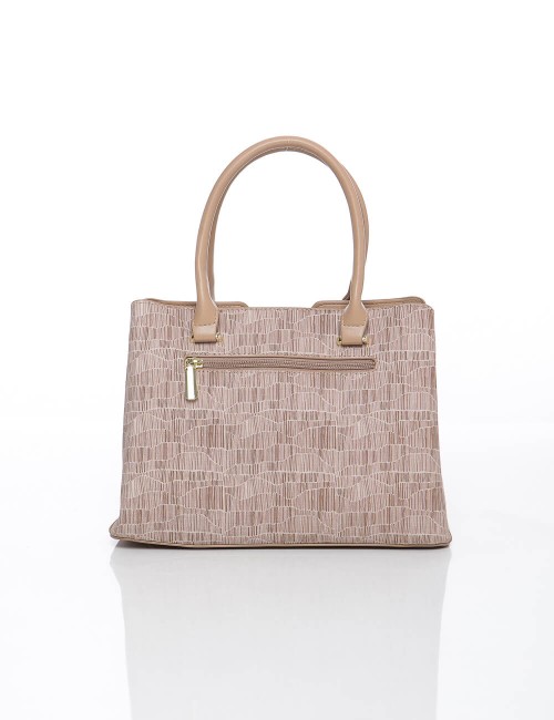 Cette image contient Sac à Main Structuré Fermoir Bijou Doré chez Joliesse. à 139,99 TND en Tunisie. L'hexa de l'arrière plan es