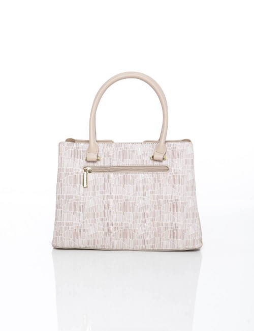 Cette image contient Sac à Main Structuré Fermoir Bijou Doré chez Joliesse. à 139,99 TND en Tunisie. L'hexa de l'arrière plan es