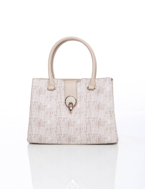 Cette image contient Sac à Main Structuré Fermoir Bijou Doré chez Joliesse. à 139,99 TND en Tunisie. L'hexa de l'arrière plan es