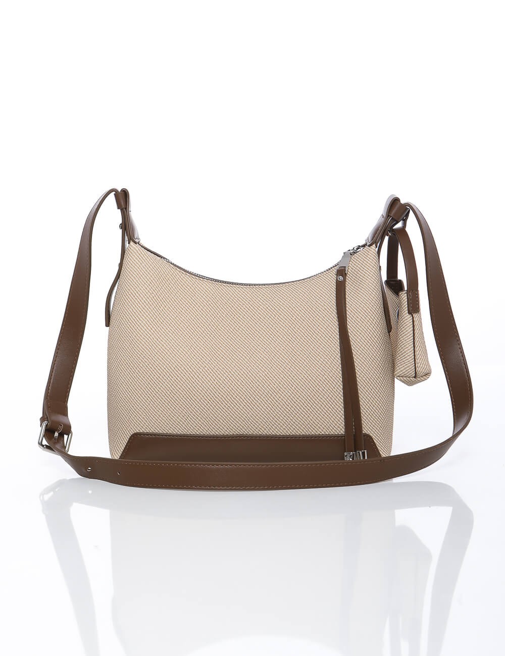 Sac à Main Hobo Beige et Marron Joliesse