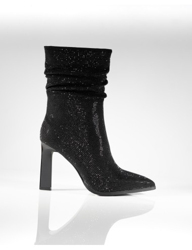 Bottines Glowy à Strass Noires Joliesse