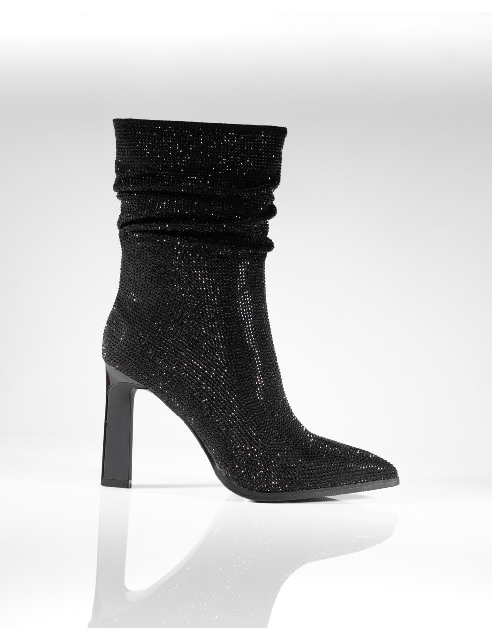 Bottines Glowy à Strass Noires Joliesse