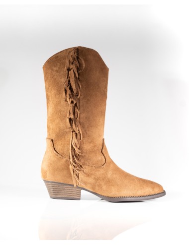 Bottes Cowboy en Daim avec Franges Joliesse