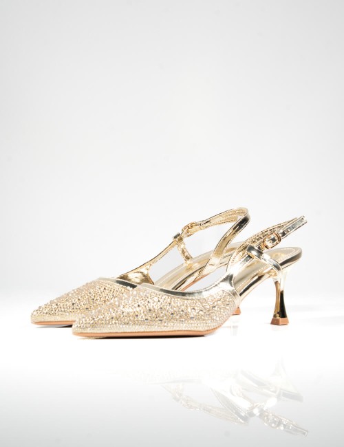 Cette image contient Escarpins Slingback à Cristaux chez Joliesse. à 139,99 TND en Tunisie. L'hexa de l'arrière plan est #E7E7E7