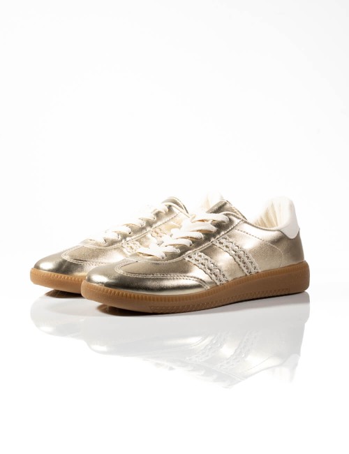 Basket Dorée à Détails Dentelle Crochet Joliesse